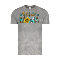 Cloud Rock Western Blessed Mama with Leopard and Sunflower Vintage Tee - texasbilliewilder