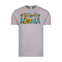 Vintage Zinc Western Blessed Mama with Leopard and Sunflower Vintage Tee - texasbilliewilder