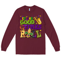 Burgundy let the good times roll Long Sleeve Tee - CowGirlArtShop