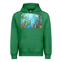 Emerald lobster background Urban Hoodie - BarkalooDesign