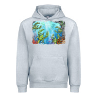Heather Grey lobster background Urban Hoodie - BarkalooDesign