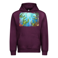 Mauve Wine lobster background Urban Hoodie - BarkalooDesign