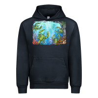 Navy lobster background Urban Hoodie - BarkalooDesign