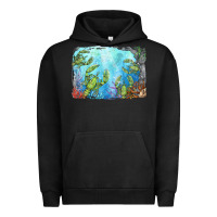 Pigment Black lobster background Urban Hoodie - BarkalooDesign