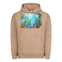 Pigment Burro lobster background Urban Hoodie - BarkalooDesign