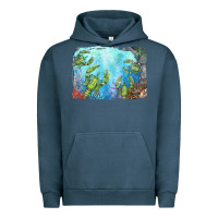 Pigment Midnight Navy lobster background Urban Hoodie - BarkalooDesign