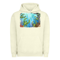 Pigment Pistachio lobster background Urban Hoodie - BarkalooDesign