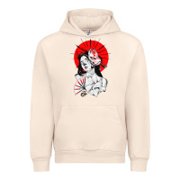 Sandshell japanese geisha samurai fox mask red sun Urban Hoodie - tuanDangUi