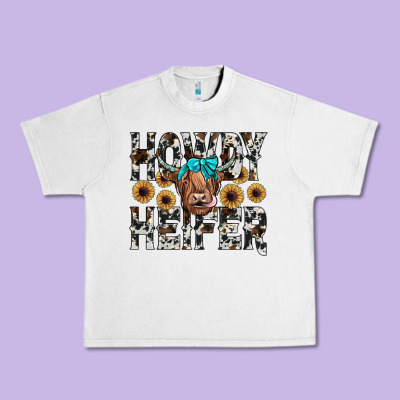 Howdy Heıfer Urban Heavy Tee Designed By Jahusdesignshop