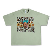 Oil Green howdy heıfer Urban Heavy Tee - JahusDesignShop