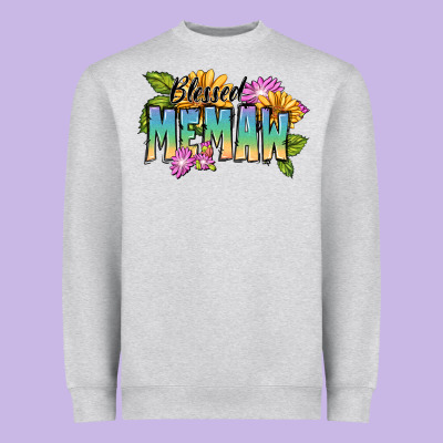Blessed Memaw Mother's Day Heavyweight Sweatshirt Designed By Fadigitalartstudio