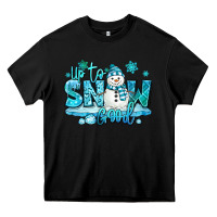 Black up to snow good winter snowman Heavy Core Tee - MaliasSmallBusiness