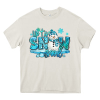 Cream up to snow good winter snowman Heavy Core Tee - MaliasSmallBusiness