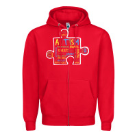 Autism Puzzle Piece Words Autistic Zipper Hoodie | Teevron
