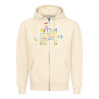 Sandshell Autism Puzzle Piece Words Autistic Zipper Hoodie - CowhideDigitalArt