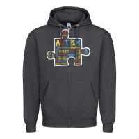 Smoke Autism Puzzle Piece Words Autistic Zipper Hoodie - CowhideDigitalArt