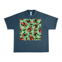 Midnight Navy Christmas candy cane Urban Heavy Tee - NancyCooperArtShop