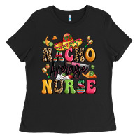 Black nacho average nurse Ladies Tee - LillyAllenDesigns