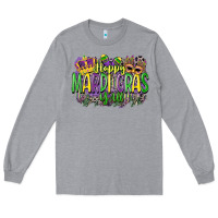 Heather Grey happy mardi gras yall Long Sleeve Tee - CowGirlArtShop