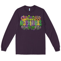Plum happy mardi gras yall Long Sleeve Tee - CowGirlArtShop