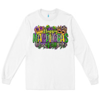 White happy mardi gras yall Long Sleeve Tee - CowGirlArtShop