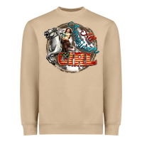 Mushroom All American Girl Heavyweight Sweatshirt - FaDigitalArtStudio