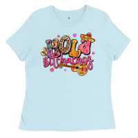 Baby Blue hola bitchachos mexico cinco de mayo Ladies Tee - LillyAllenDesigns