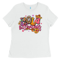 White hola bitchachos mexico cinco de mayo Ladies Tee - LillyAllenDesigns