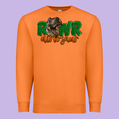 Rawr Dinosaur Premium Sweatshirt Designed By Lillyallendesigns