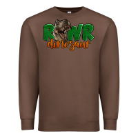 Chestnut Rawr Dinosaur Premium Sweatshirt - LillyAllenDesigns