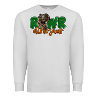 Dove Grey Rawr Dinosaur Premium Sweatshirt - LillyAllenDesigns