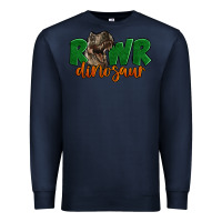 Navy Rawr Dinosaur Premium Sweatshirt - LillyAllenDesigns