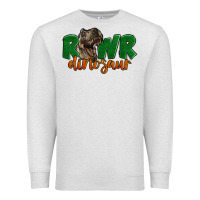 Oatmeal Heather Rawr Dinosaur Premium Sweatshirt - LillyAllenDesigns