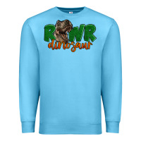 Ocean Blue Rawr Dinosaur Premium Sweatshirt - LillyAllenDesigns