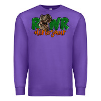 Purple Rawr Dinosaur Premium Sweatshirt - LillyAllenDesigns