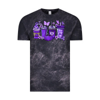 Cloud Black Cancer coffee cups purple ribbon Vintage Tee - NancyCooperArtShop