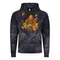 Cloud Black Fall with black girl Vintage Hoodie - NancyCooperArtShop
