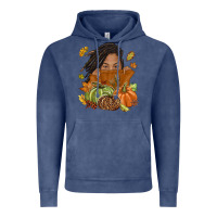 Vintage Denim Fall with black girl Vintage Hoodie - NancyCooperArtShop