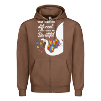 Chestnut Autism Different Makes You Beautiful Zipper Hoodie - CowhideDigitalArt