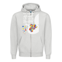 Dove Grey Autism Different Makes You Beautiful Zipper Hoodie - CowhideDigitalArt