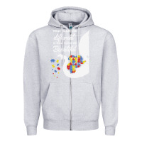 Heather Grey Autism Different Makes You Beautiful Zipper Hoodie - CowhideDigitalArt