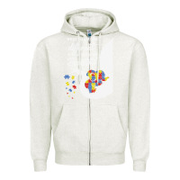 Oatmeal Heather Autism Different Makes You Beautiful Zipper Hoodie - CowhideDigitalArt