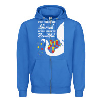 True Royal Autism Different Makes You Beautiful Zipper Hoodie - CowhideDigitalArt