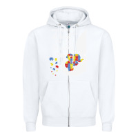 White Autism Different Makes You Beautiful Zipper Hoodie - CowhideDigitalArt