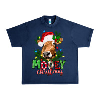 Navy Mooey Christmas Urban Heavy Tee - texasbilliewilder