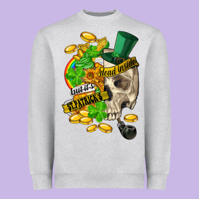 When You Are Dead Inside But Its St.patricks Heavyweight Sweatshirt Designed By Fadigitalartstudio