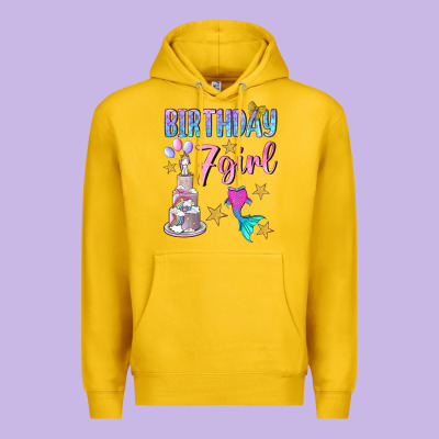 Birthday Girl 7 Premium Hoodie Designed By Bundleandbundleshop