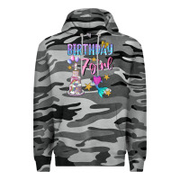 Slate Camo birthday girl 7 Premium Hoodie - BundleAndBundleShop