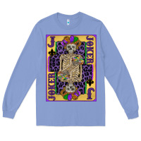Colony Blue joker mardi gras skeleton Long Sleeve Tee - CowGirlArtShop