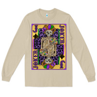 Joker Mardi Gras Skeleton Long Sleeve Tee | Teevron